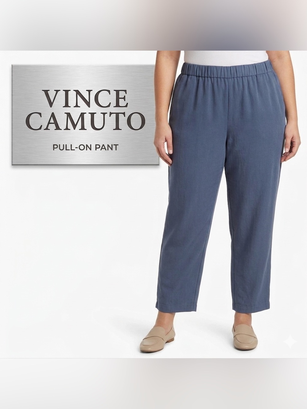 Vince Camuto Spring Romance Slim Ankle Cuffed Pants Extra Large